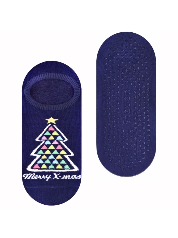 Cipici flausati de dama, cu ABS pe talpa - Steven S132-18 bleumarin