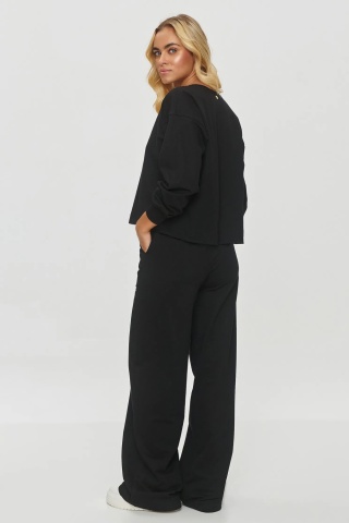 Compleu lejer tip trening din bumbac, negru - M849 - Img 2