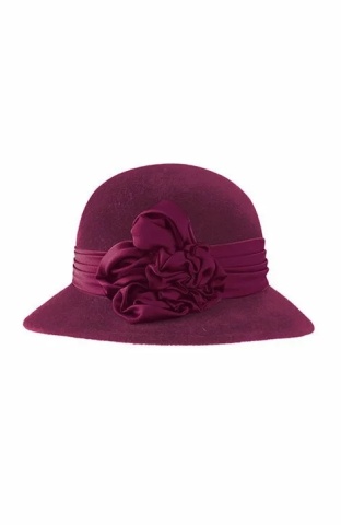 Palarie dama F342 magenta - Rabionek