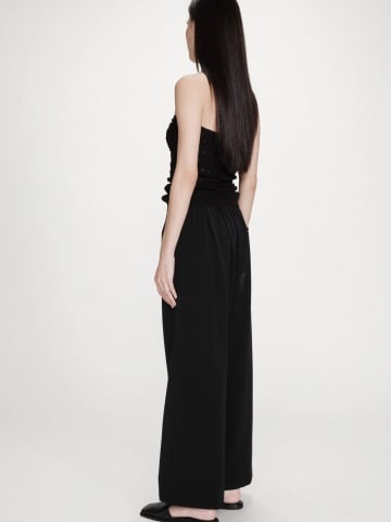 Pantaloni Noblesse negri wide-leg cu talie medie-inalta - Img 3