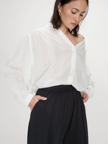 Pantaloni Pax gri antracit, largi cu talie elastica - Img 2