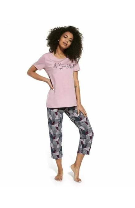Pijama dama, 100% bumbac, Cornette W393-253 Shine Your Light - Img 1