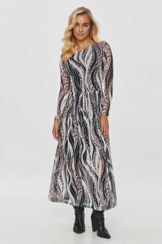 Rochie lunga vaporoasa cu imprimeu - M860-52