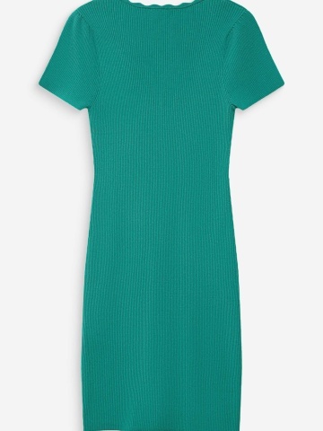 Rochie Valeriane verde turcoaz mulata din tricot fin - Img 7