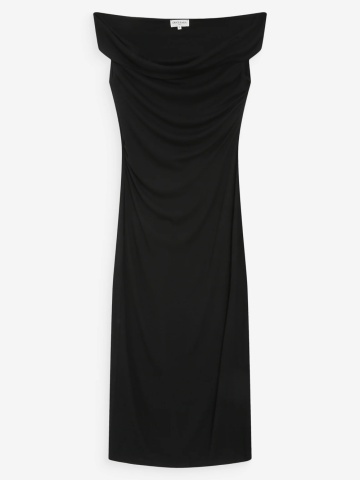 Rochie Vanity lunga neagra cu umar asimetric - Img 6