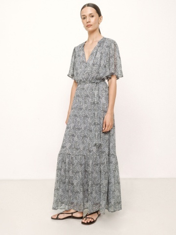 Rochie Venelle maxi vaporoasa cu imprimeu - Img 12