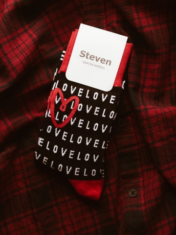 Sosete barbati, model LOVE - Steven S136-K039 negru