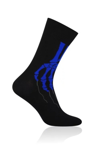 Sosete barbati, model Skeleton - More S079076 negru detaliu albastru