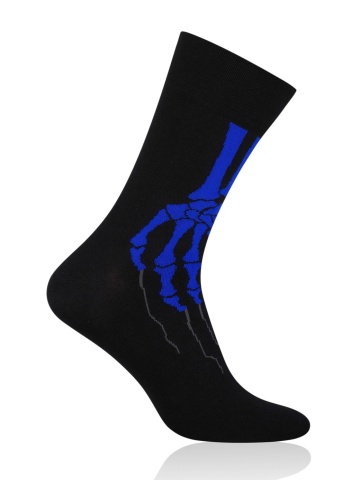 Sosete barbati, model Skeleton - More S079076 negru detaliu albastru
