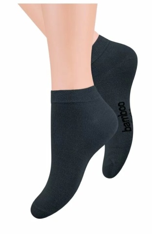 Sosete scurte unisex, viscoza de bambus, culoare grafit - Steven S094-GRAF