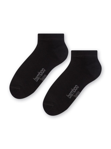 Sosete scurte unisex, viscoza de bambus, culoare negru - Steven S094-N