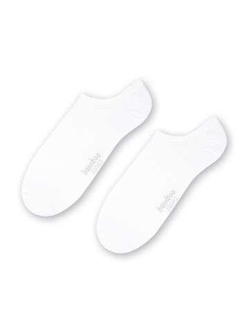 Sosete scurte unisex, viscoza de bambus, Steven S094-007, alb