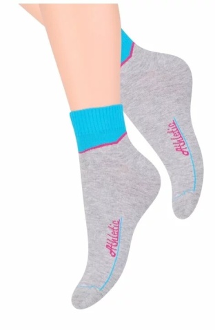 Sosete sport de dama cu model - Steven S026-101