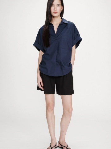 Top Versigny navy blue oversize tip camasa - Img 2