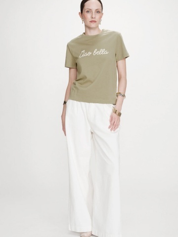 Tricou de dama Vanders verde din bumbac - Img 3