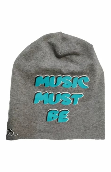 Caciula bumbac pentru baieti 2-3 ani - AJS 34-119 multicolor, Music must be - Img 3
