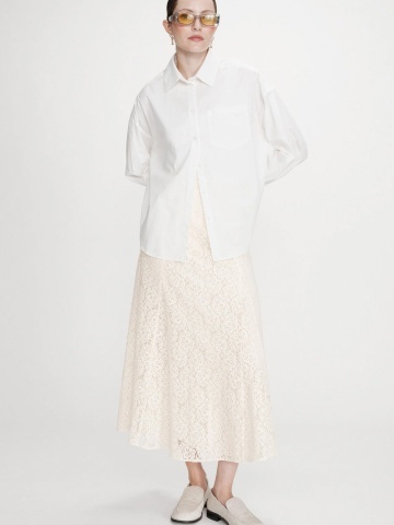 Camasa Valerie ivory oversize din bumbac - Img 3