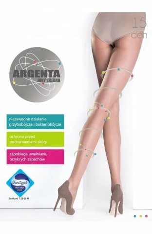 Ciorapi subtiri 15 den de dama antibacterieni, tratati cu Sanitized - Knittex Argenta - Img 2