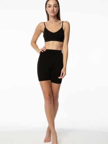 Pantaloni scurti confort de dama din bambus, fara cusaturi - Julimex - Img 1