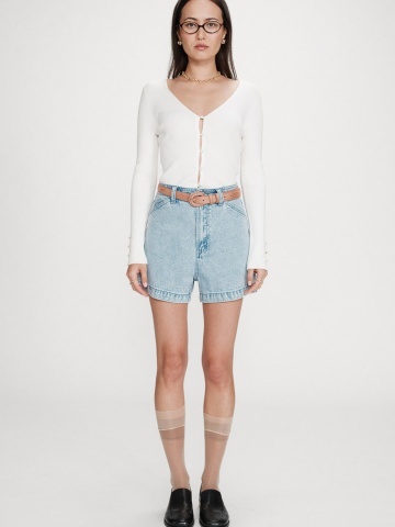 Pantaloni scurti Verne din denim skyblue - Img 3