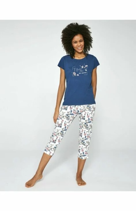 Pijama dama, 3 piese, 100% bumbac, Cornette W665-204 Time is now - Img 4