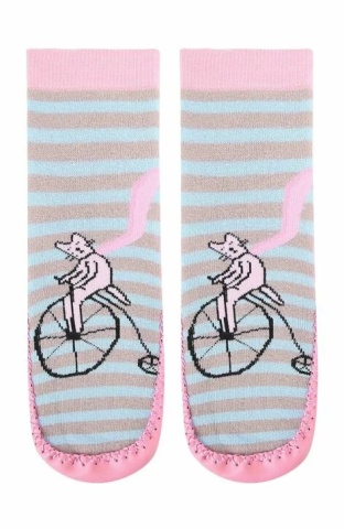 Sosete cu talpa piele pentru fetite - Marilyn Home Socks