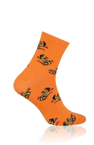Sosete dama, model Lizard - More S078008 portocaliu