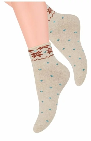 Sosete flausate cu model - Steven S123-009