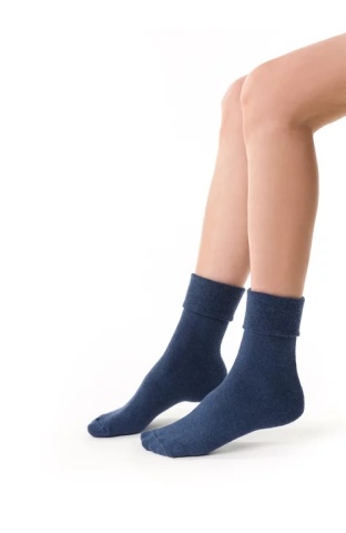 Sosete flausate de dama S110-09 jeans melanj - Steven