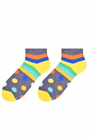 Sosete scurte dama, model Dots&Stripes - More S069039 gri