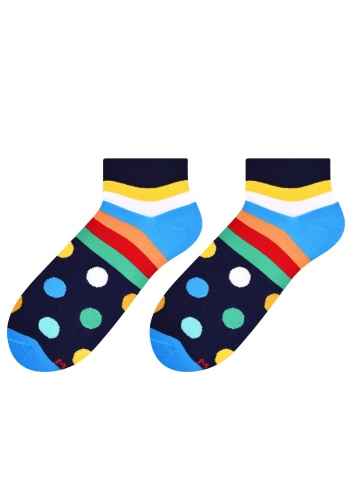 Sosete scurte dama, model Dots&Stripes - More S069040 bleumarin