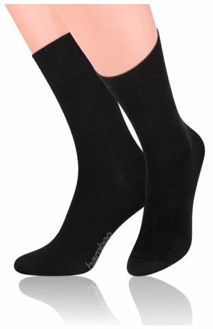 Sosete unisex, viscoza de bambus, culoare negru - Steven S086-N