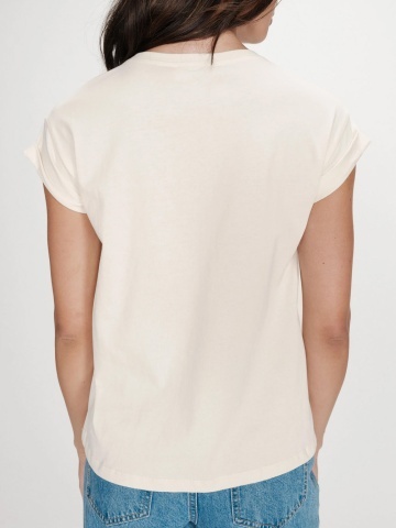 Tricou chocolate Vico din bumbac cu mesaj Ristretto - Img 5