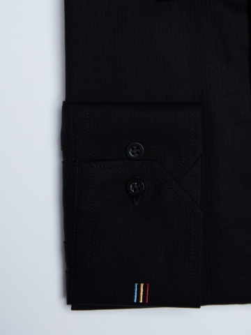 Camasa premium barbati, 100% bumbac, regular fit - FRONTERA - negru 1 - Img 5