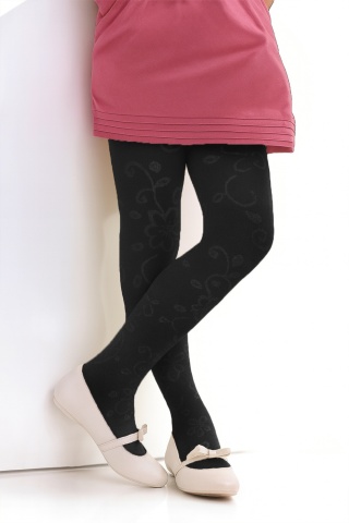 Ciorapi cu model pentru fetite, 80 DEN - Knittex Bianka - Img 7