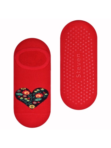 Cipici flausati de dama, cu ABS pe talpa - Steven S132-04 rosii