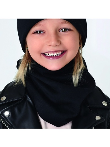 Fular pentru fete - AJS 42-605 negru