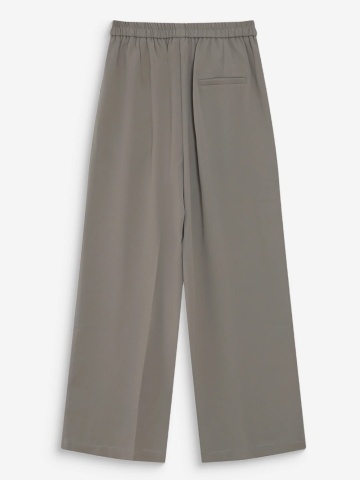 Pantaloni Noblesse kaki wide-leg cu talie medie-inalta - Img 5