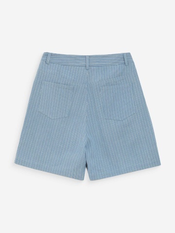 Pantaloni scurti Vars wide-leg din denim cu talie inalta - Img 7
