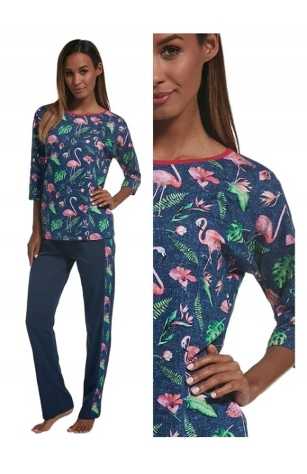 Pijama dama, 100% bumbac, Cornette W182-199 Flamingo - Img 1