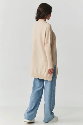 Pulover oversize, la baza gatului pentru femei, nude - S164 - Img 3