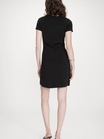 Rochie Venezuela neagra din tricot moale - Img 4