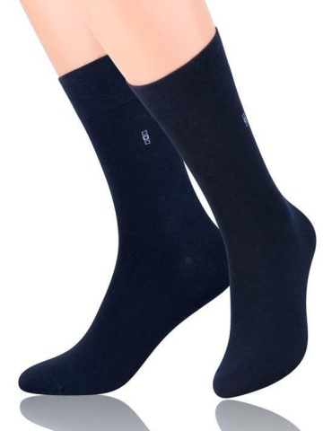 Sosete barbatesti din bumbac, cu logo pentru pantofi - Steven S056-069 granat