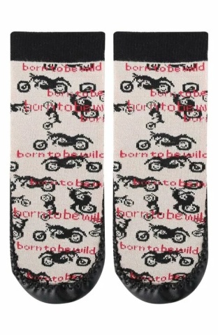 Sosete cu talpa piele pentru baieti - Marilyn Home Socks
