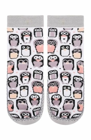 Sosete cu talpa piele pentru fetite - Marilyn Home Socks - Img 2