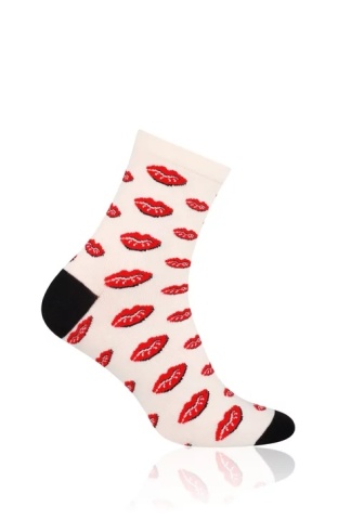 Sosete dama, model Lips - More S078043 ecru