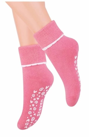 Sosete flausate cu ABS pentru fete - Steven S038-S006
