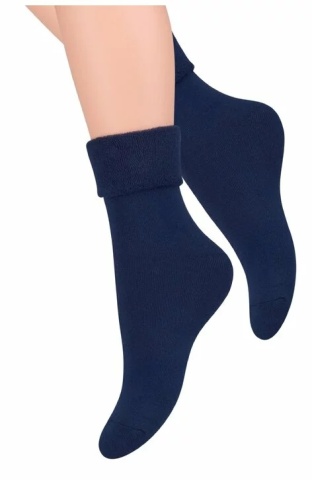 Sosete flausate de dama S110-05 bleumarin - Steven