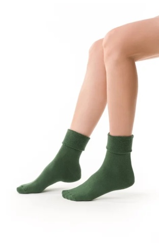 Sosete flausate de dama S110-10 verde - Steven