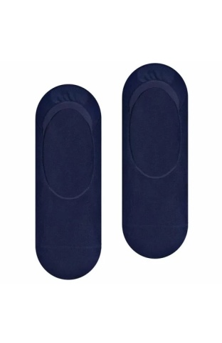 Sosete invizibile - Talpici din viscoza de bambus cu silicon pentru dama - Steven S036D04 bleumarin